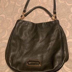 Marc By Marc Jacobs black leather tote bag